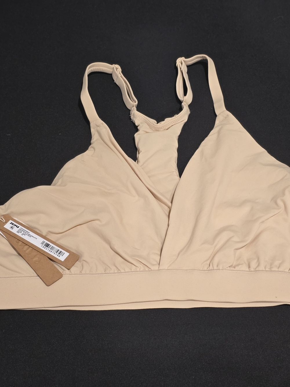 SKIMS Soft Nude Racerback Plunge Bralette in Beige Size 4X NWT
